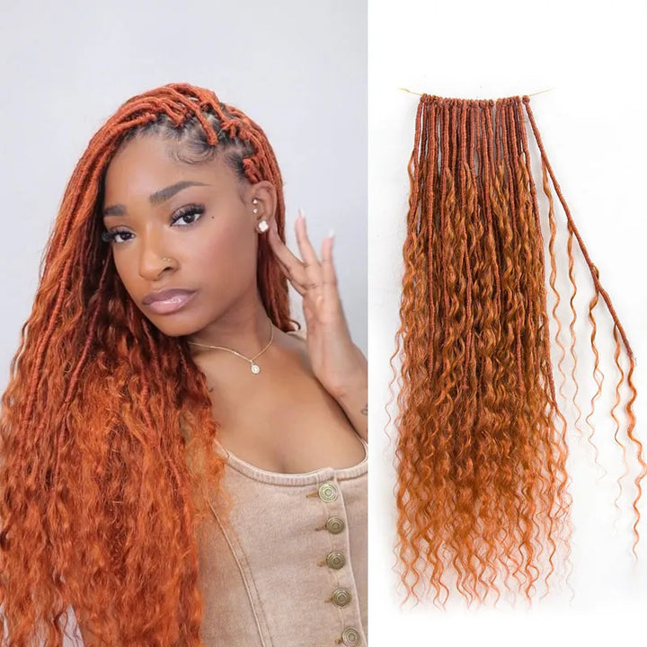 Crochet Locs with Human Hair Curls