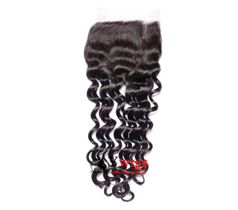 Natural Color Brazilian Hair Deep Curly 5x5 HD Lace Closure LSB10