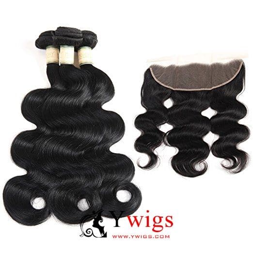 Body Wave Brazilian Hair Bundles with HD Lace 13x4 Lace Frontal PLB04