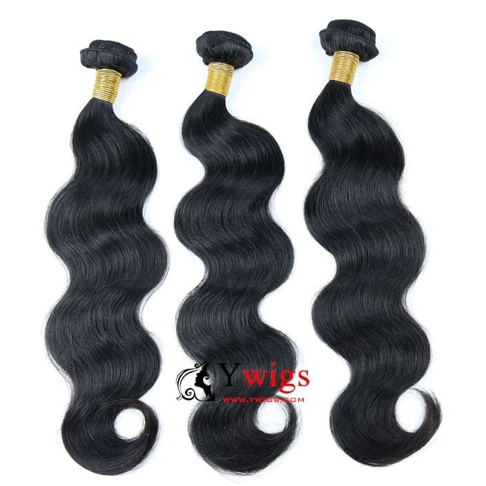 Natural Color Body Wavy Brazilian Hair Bundles with 5x5 HD Lace Closure PSB03