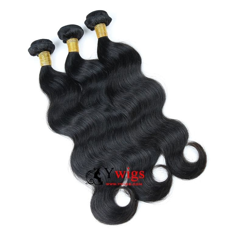 Natural Color Body Wavy Brazilian Hair Bundles with 5x5 HD Lace Closure PSB03