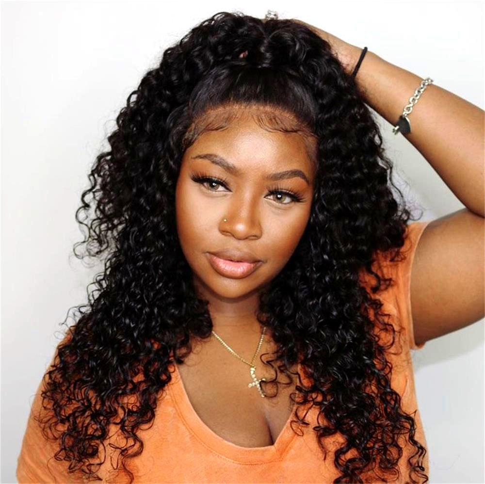 Curly Human Hair 13 x 6 Lace Front Wig A68