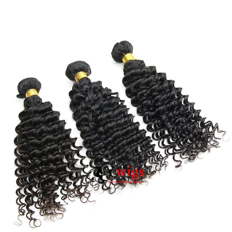 Deep Curly Brazilian Hair Bundles with 5x5 HD Lace Closure PSB10