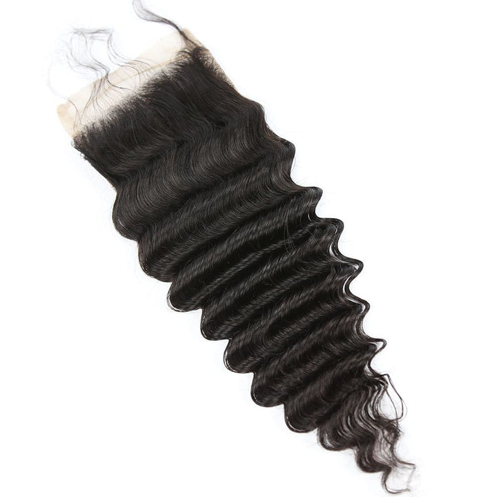 Natural Color Brazilian Hair Deep Wave 5x5 HD Lace Closure LSB05