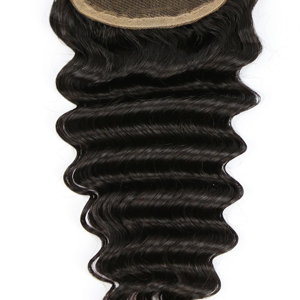 Natural Color Brazilian Hair Deep Wave 5x5 HD Lace Closure LSB05