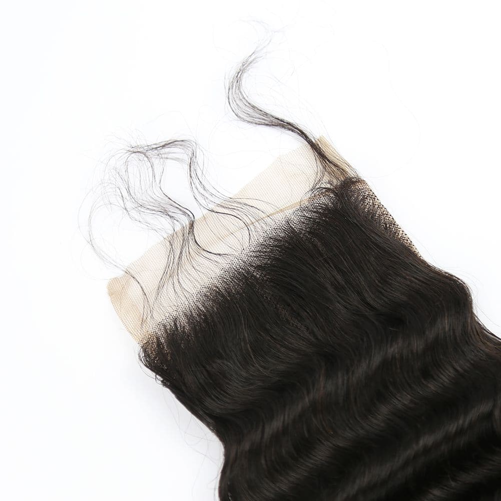 Natural Color Brazilian Hair Deep Wave 5x5 HD Lace Closure LSB05