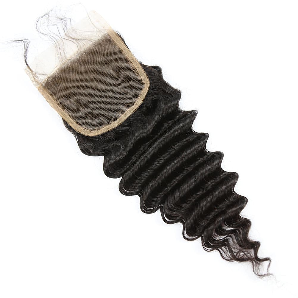 Natural Color Brazilian Hair Deep Wave 5x5 HD Lace Closure LSB05