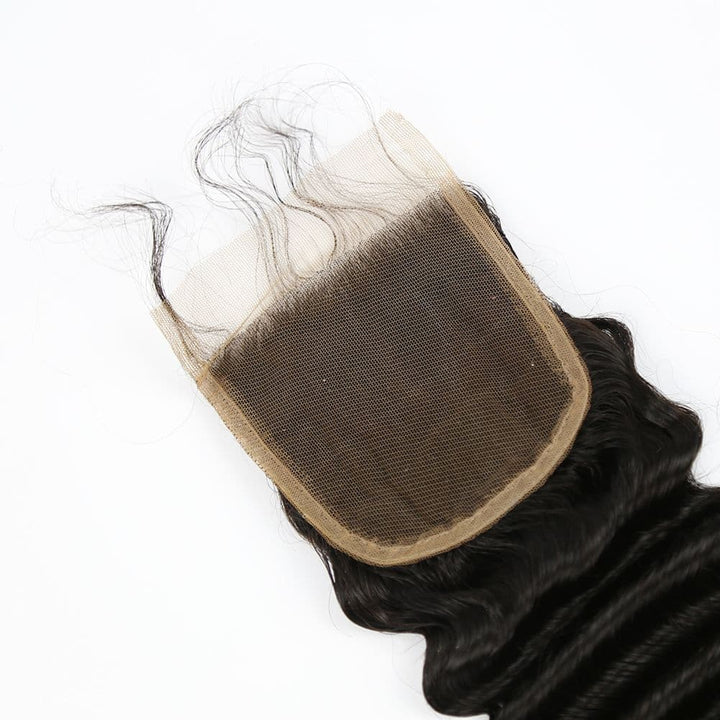 Natural Color Brazilian Hair Deep Wave 5x5 HD Lace Closure LSB05