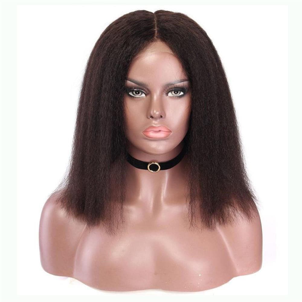 Kinky Straight 13 x 6 Lace Front Bob Wig BOB2S