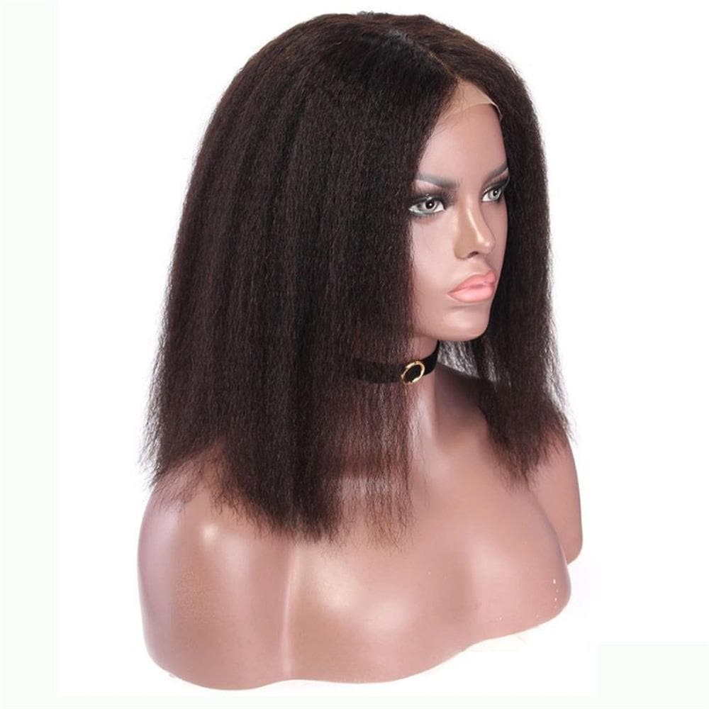 Kinky Straight 13 x 6 Lace Front Bob Wig BOB2S