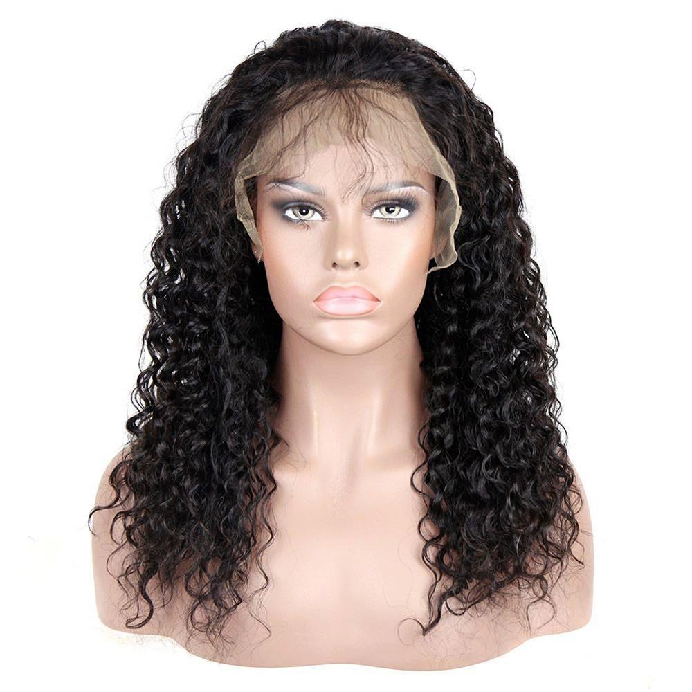 Loose Curly Human Hair 13 x 6 Lace Front Wigs AFB67