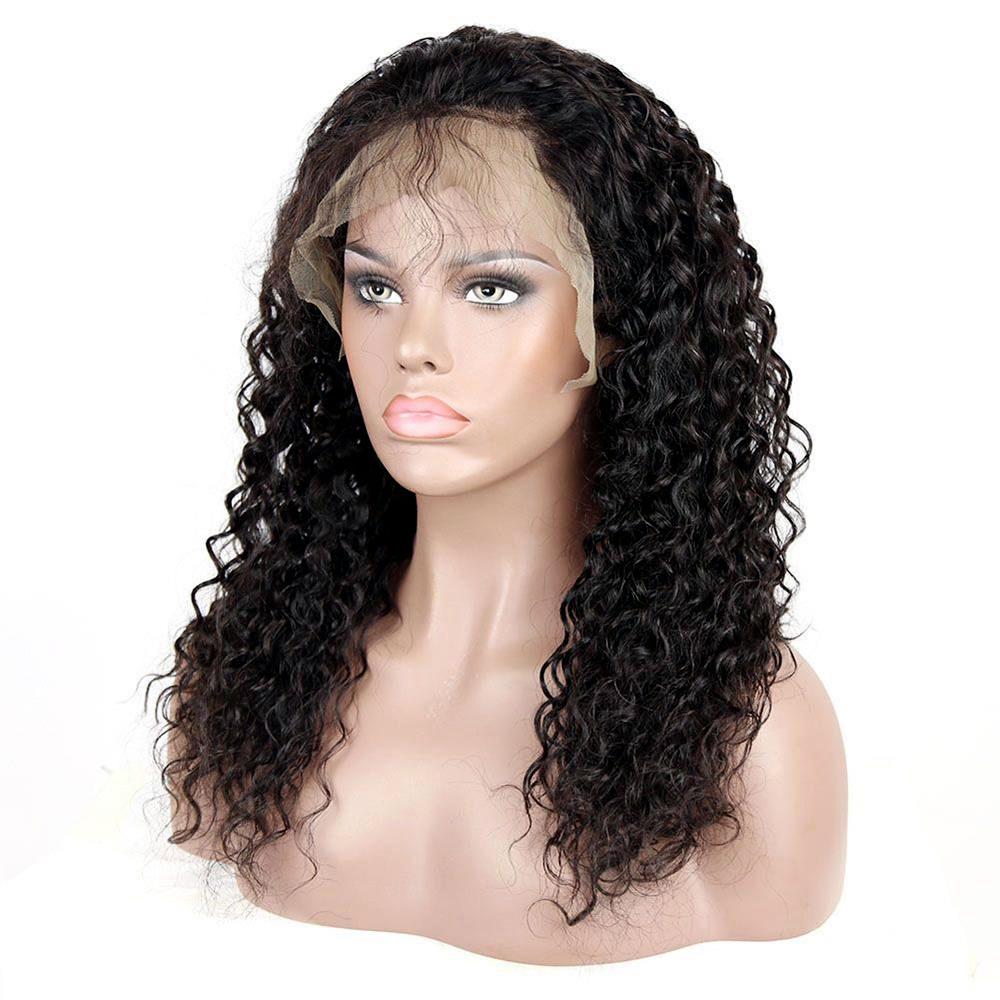 Loose Curly Human Hair 13 x 6 Lace Front Wigs AFB67