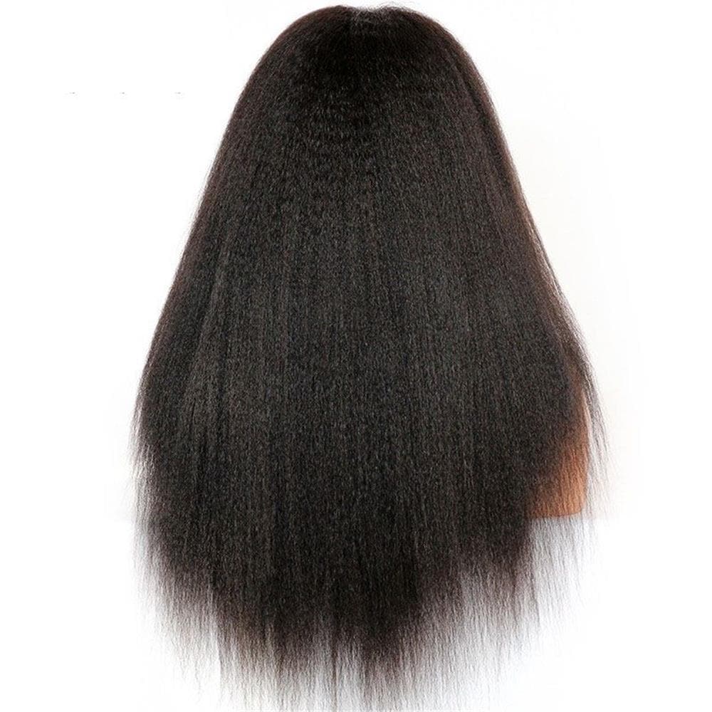 Kinky Straight Human Hair 13 x 6 Lace Front Wig AK69