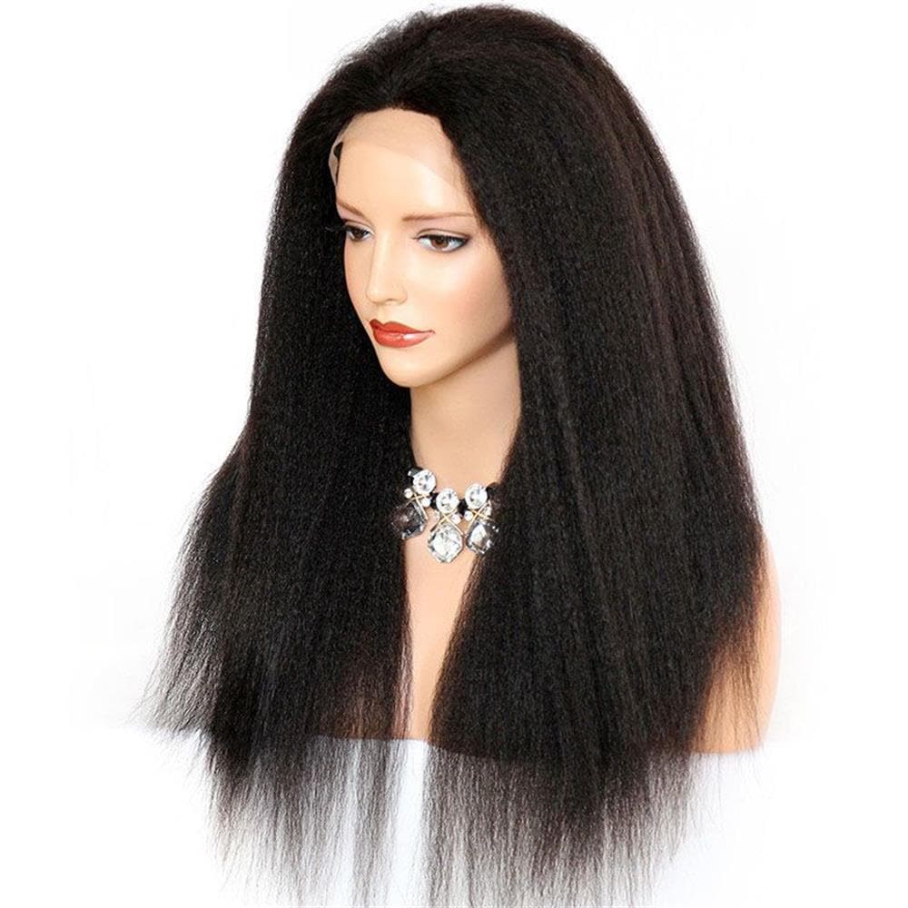 Kinky Straight Human Hair 13 x 6 Lace Front Wig AK69