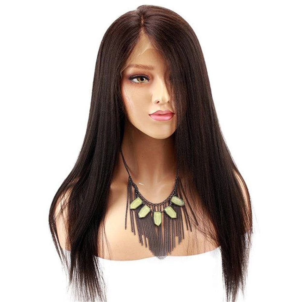 Yaki Straight Human Hair 13x6 Lace Front Wig AFB68
