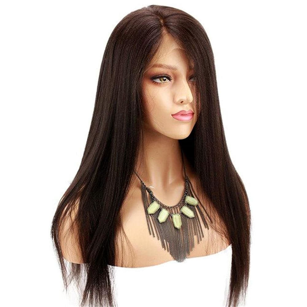 Yaki Straight Human Hair 13x6 Lace Front Wig AFB68