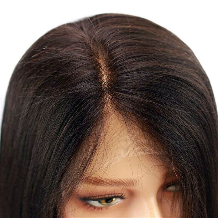 Yaki Straight Human Hair 13x6 Lace Front Wig AFB68
