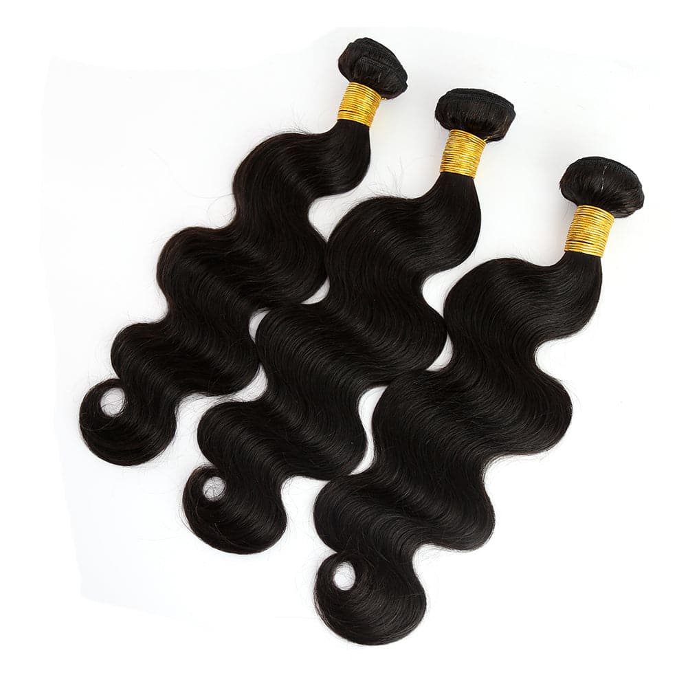 Body Wave Human Hair Bundles Natural Color