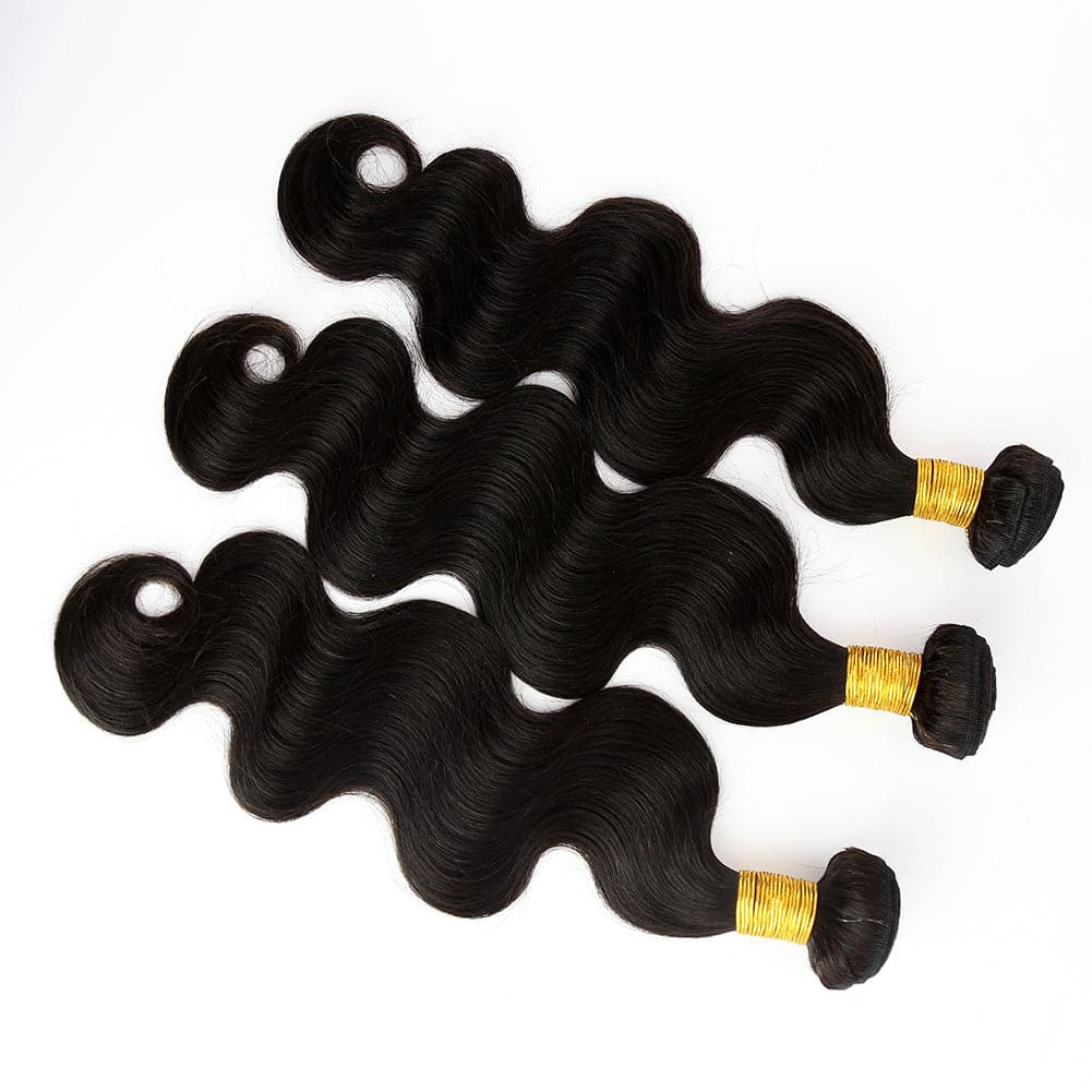 Body Wave Human Hair Bundles Natural Color