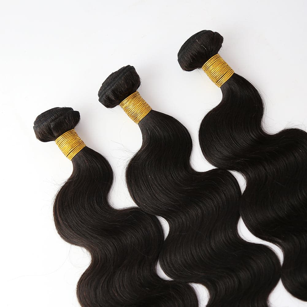 Body Wave Human Hair Bundles Natural Color
