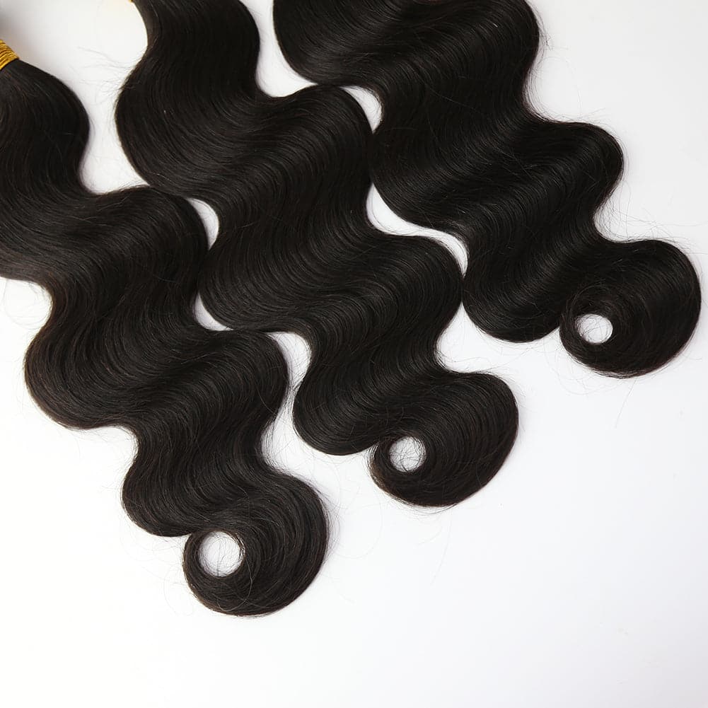Body Wave Human Hair Bundles Natural Color