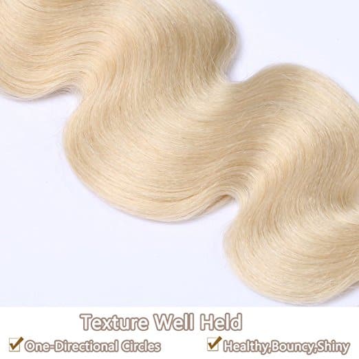 #613 Blonde Body Wave Brazilian Hair Bundles with HD Lace 13x4 Lace Frontal