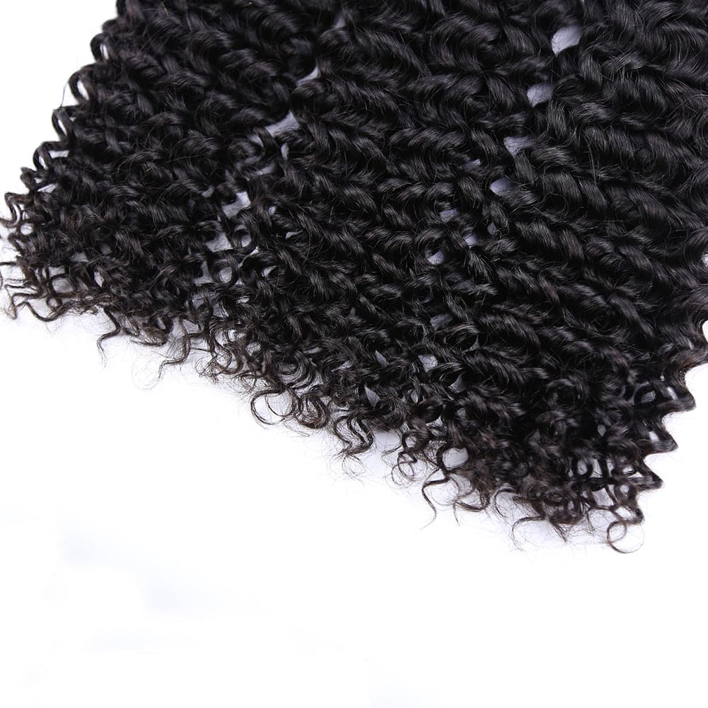 Deep Curly Human Hair Bundles Natural Color