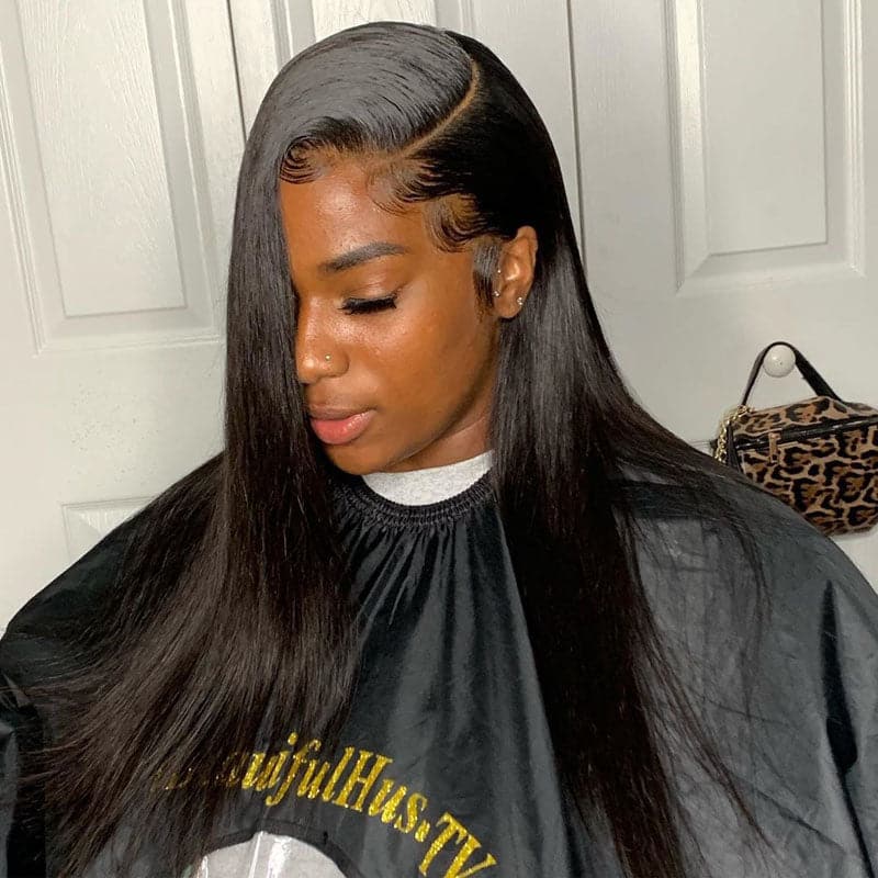 Natural Color Straight Brazilian Hair Bundles with 6x6 HD Lace Closure BS31