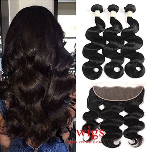 Body Wave Brazilian Hair Bundles with HD Lace 13x4 Lace Frontal PLB04
