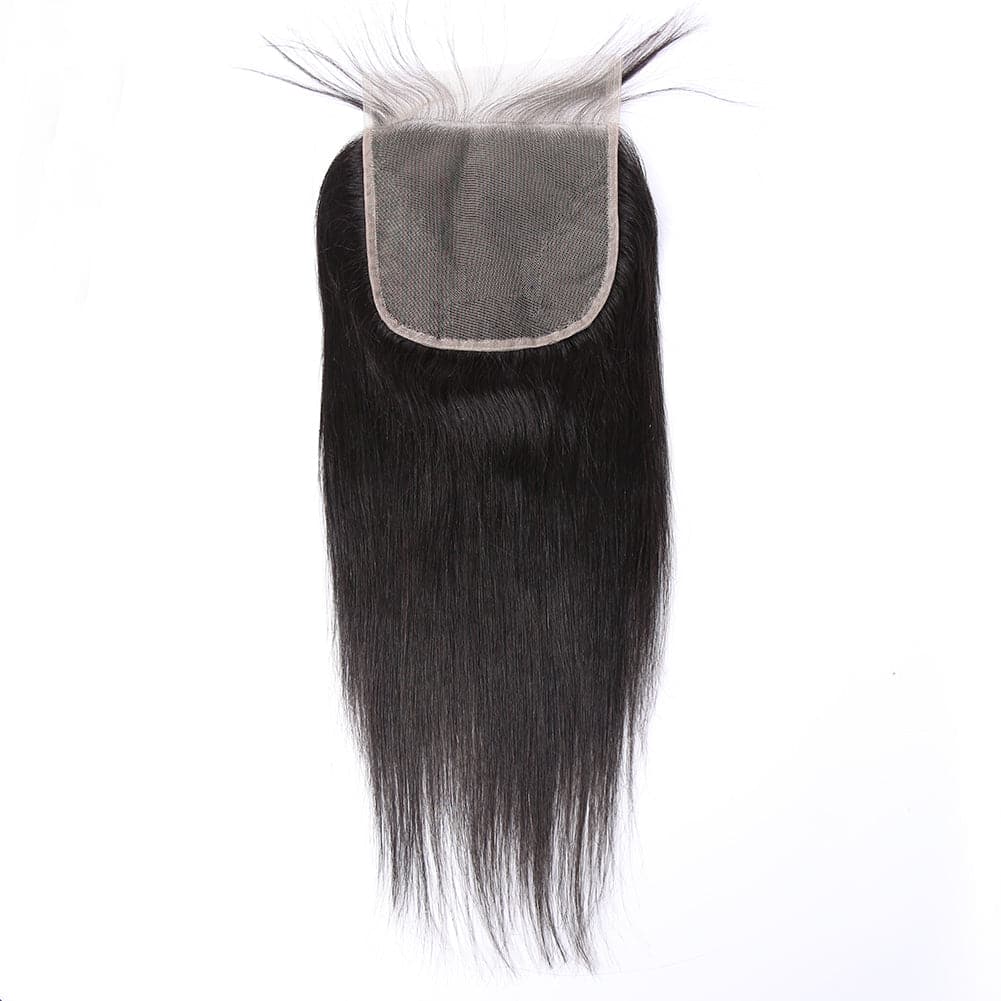 Natural Color Brazilian Hair Straight HD 6X6 Lace Closure BS01