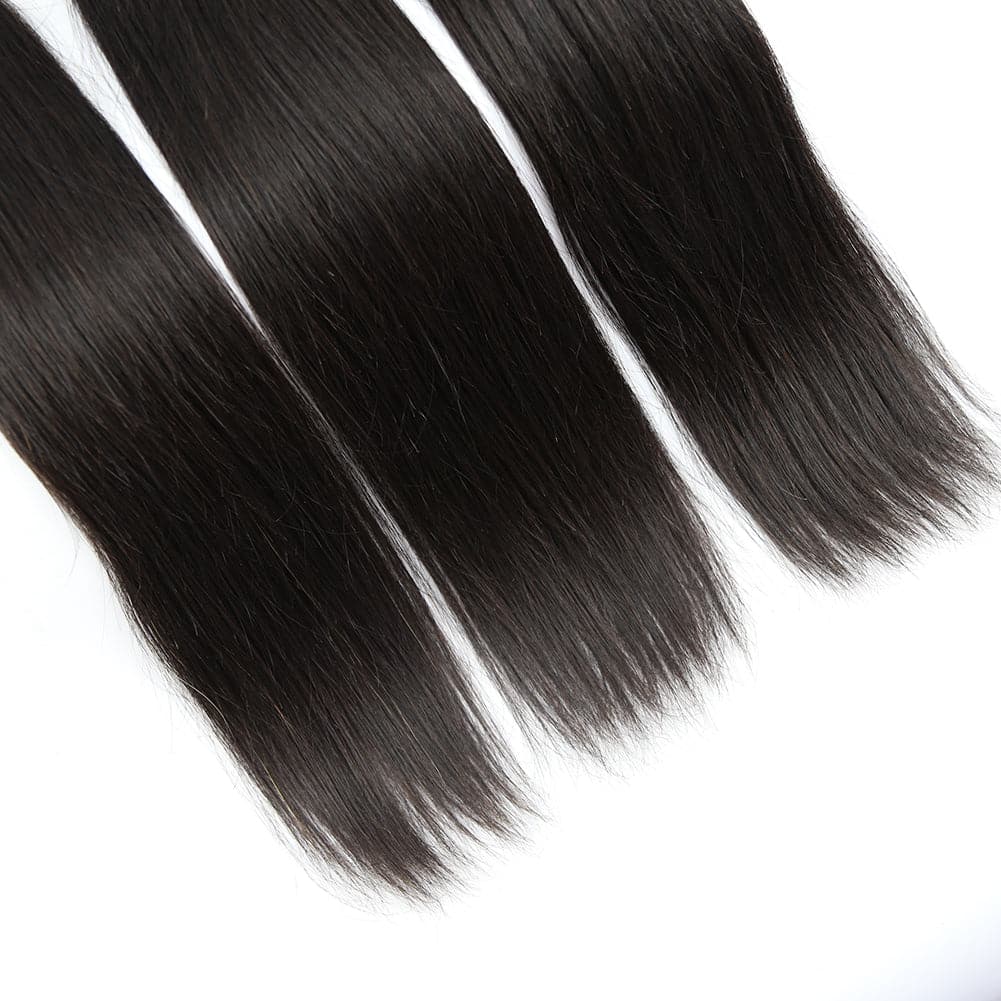 Silky Straight Human Hair Bundles Natural Color