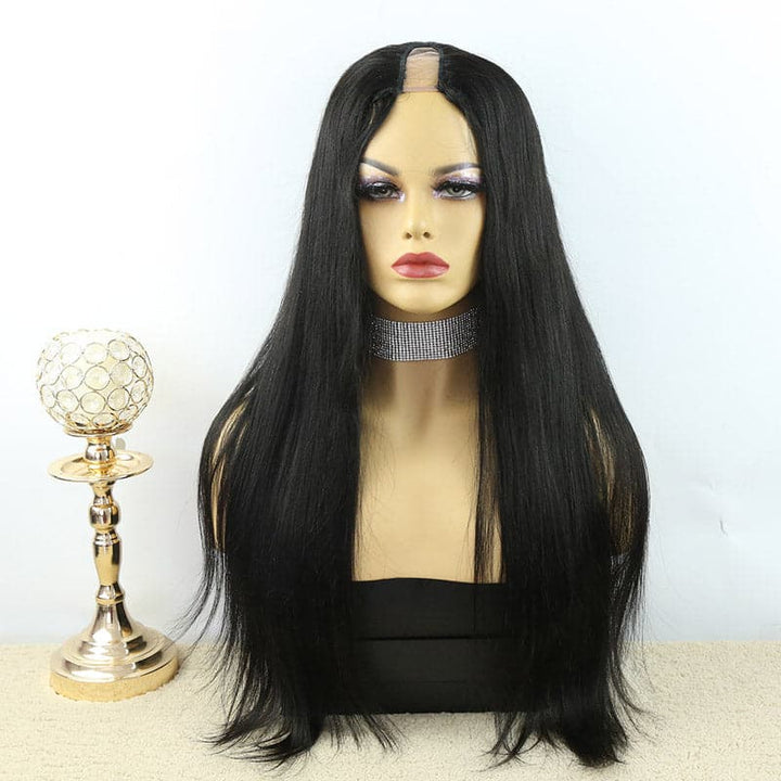Straight Texture Human Hair U Part Wig AU01