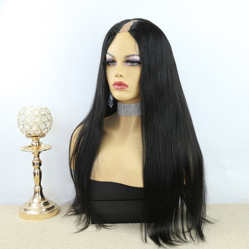 Straight Texture Human Hair U Part Wig AU01