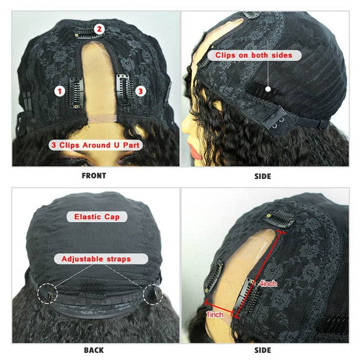 Straight Texture Human Hair U Part Wig AU01